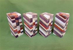 Eclectic Segmented Blanks - 4 Each Assorted ~ 2 1/4" x 2 1/4" x 5 3/8"  $32.99 #766